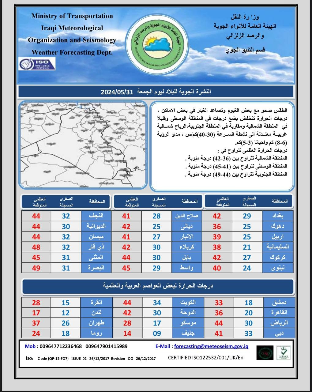 طقس العراق 