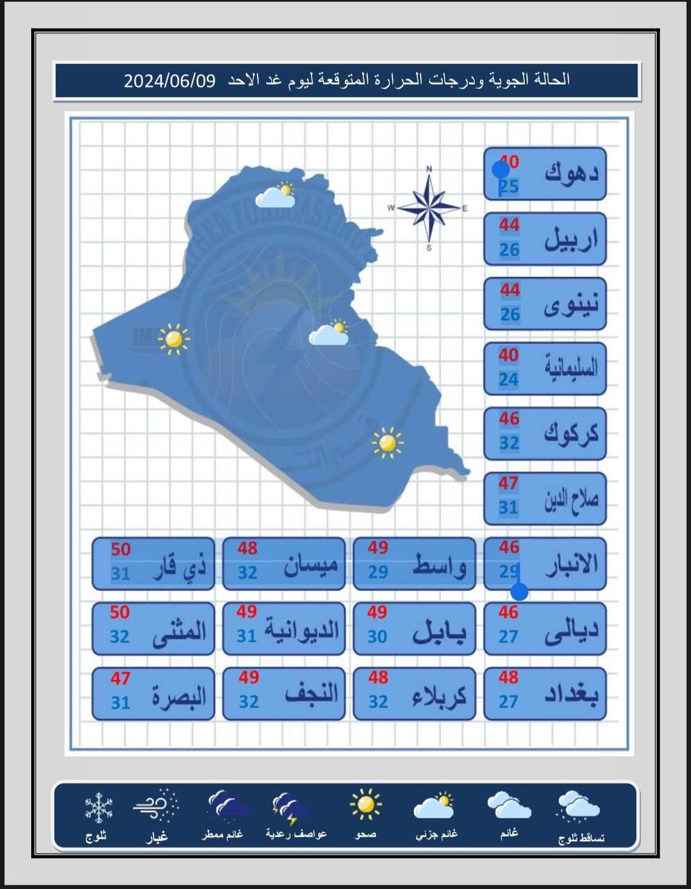طقس العراق 