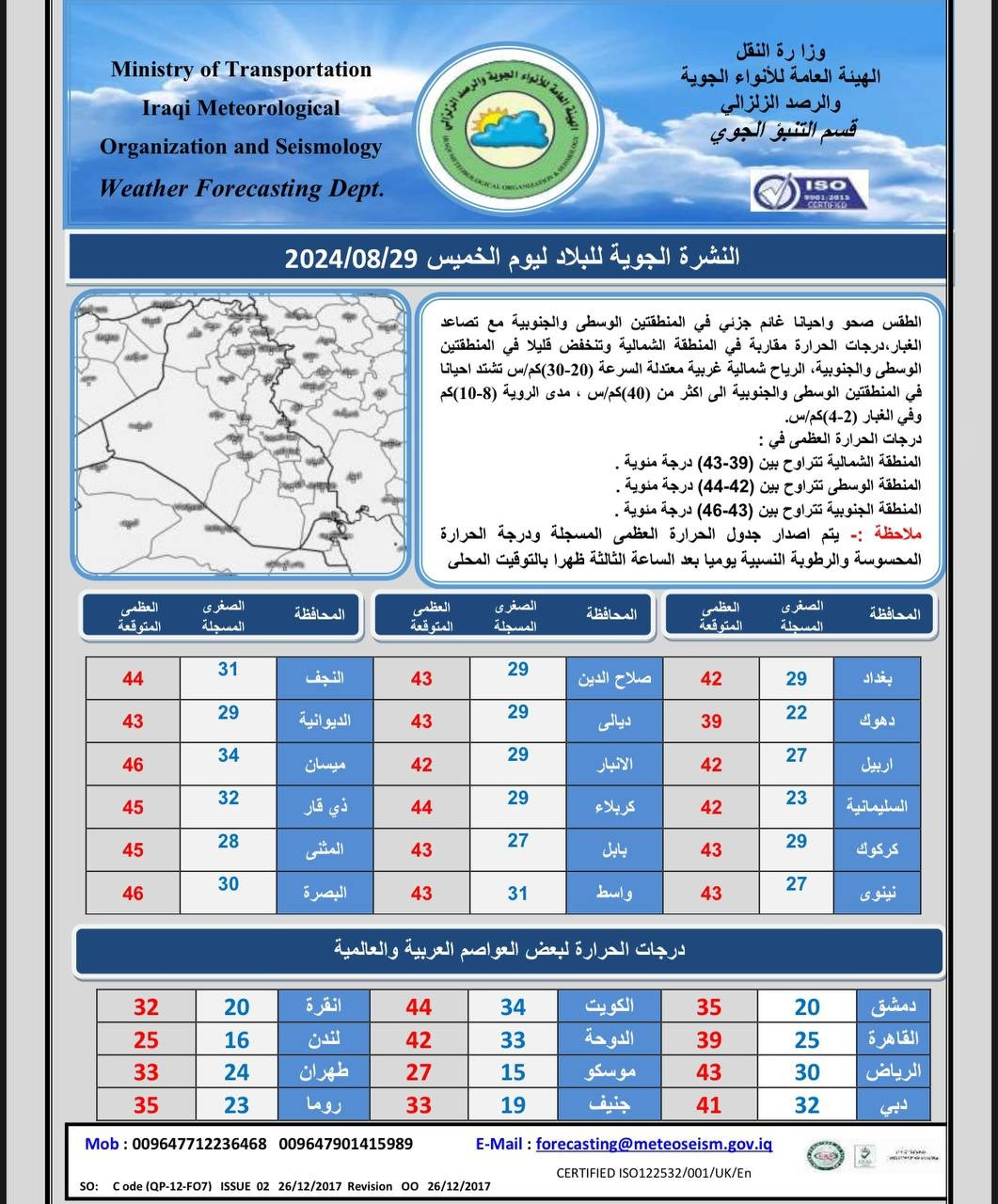 طقس العراق 