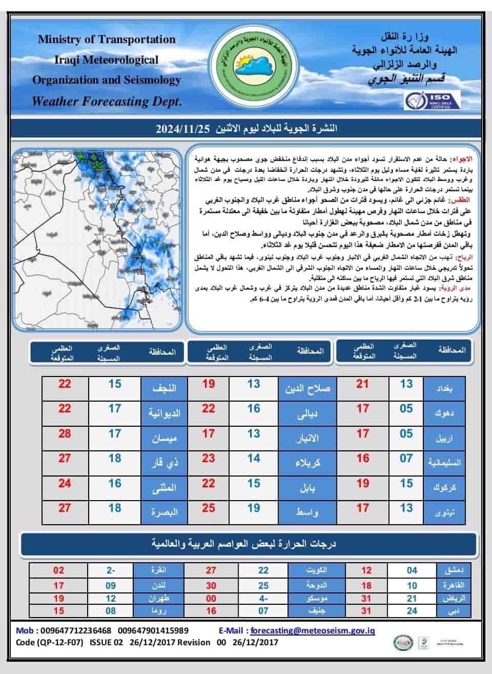 طقس العراق 